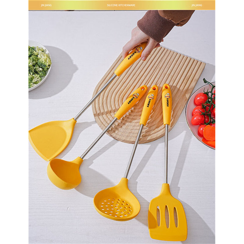 Silicone Spatula Set - 4 Stainless Steel And Non-Stick Cooktop-Safe Utensils For Cooking And Baking
