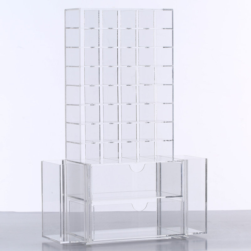 Acrylic 40 Compartment Makeup Organizer, Clear