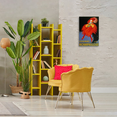 Publicité rétro sur toile cognac, design par Marcus Jules