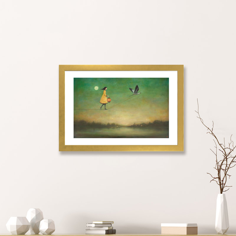 « blue moon expedition » par duy huynh-print, H 24 po x l 32 po x P 1 po, Papier encadré doré