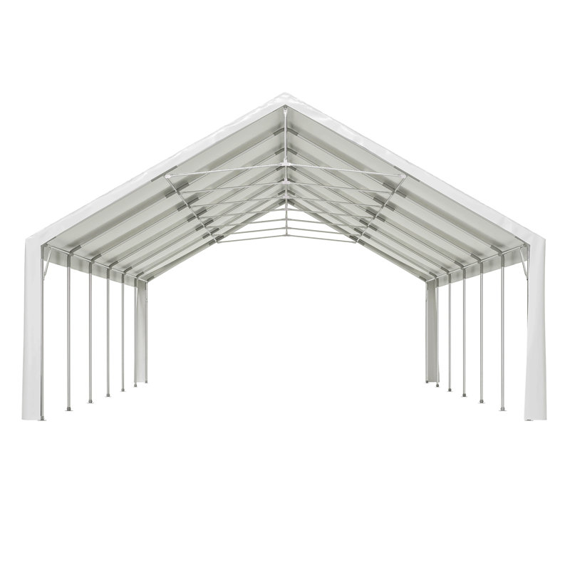 Tente de réception de 20 x 40 pi pour abri de mariage robuste avec 3 sacs de transport et parois latérales amovibles
