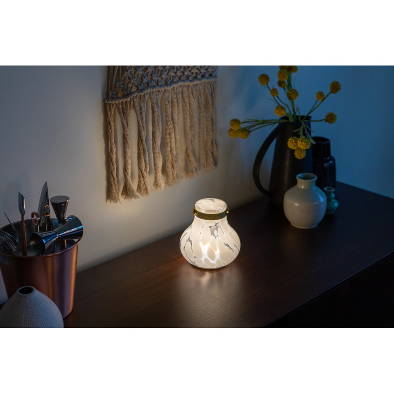 Lanterne Moondrop - Lanterne à DEL en verre rechargeable
