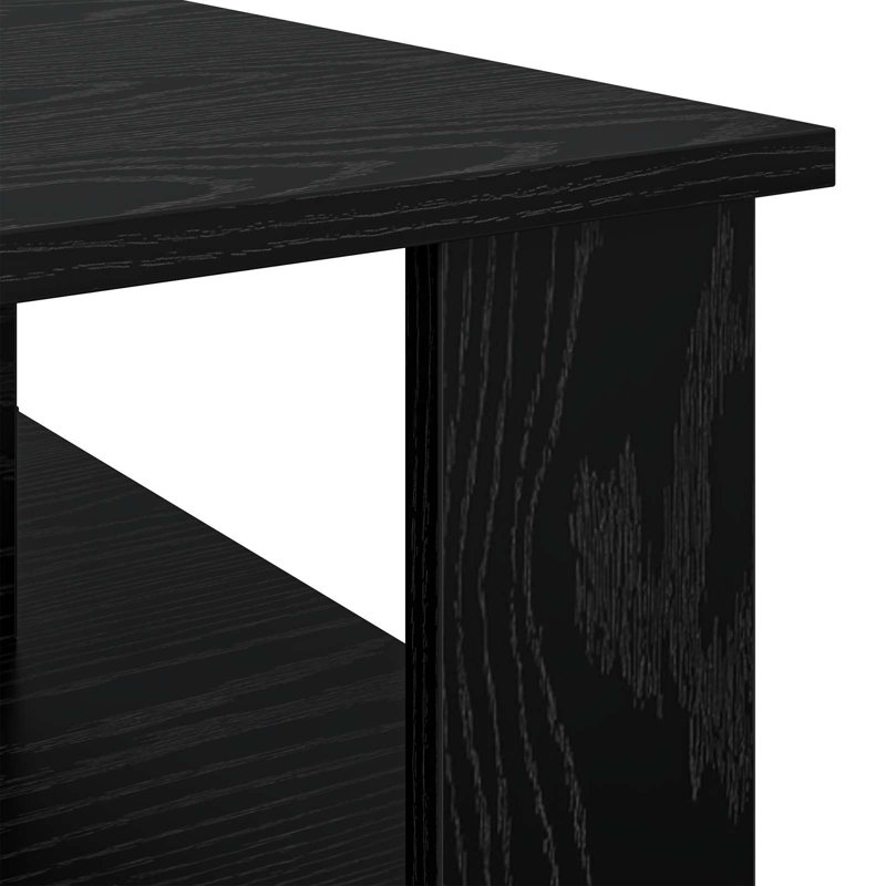 Coffee Table with Storage, Black Oak