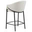  Tabourets en tissu à hauteur de comptoir avec base lustrée 2 - Aspect lin-1064889032