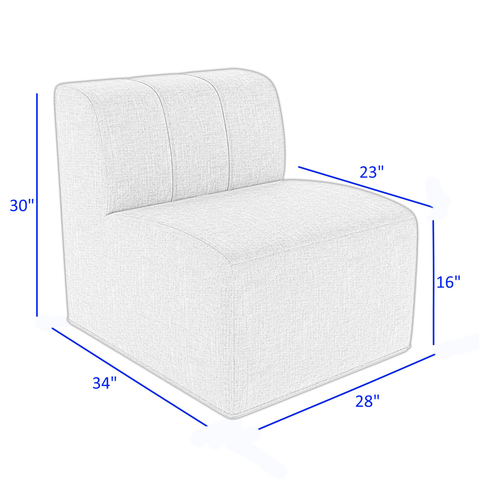 Praia Sunbrella® Patio Lounge Chair, Canvas Granite Sunbrella® Canvas