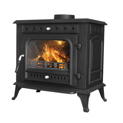 Taumsauk 10KW Multifuel Stove Cast Iron Log Wood Burner Fireplace