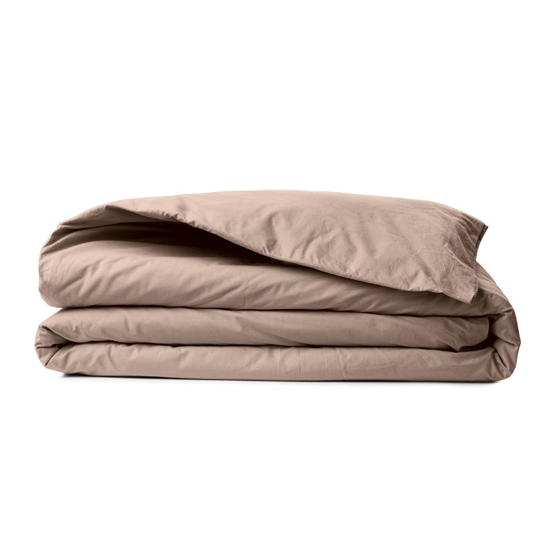 Premium 100% Cotton Ranforce Single Quilt Cover, Beige, 53.1 x 78.7 inches | 145 Thread Count | Button Closure Duvet Cover | Machine Washable at 86°F | Soft, Durable & Stylish Bedding for Comfortable Sleep