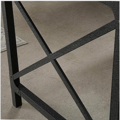Desk Return 42" with Expanded Workspace, Brown finish