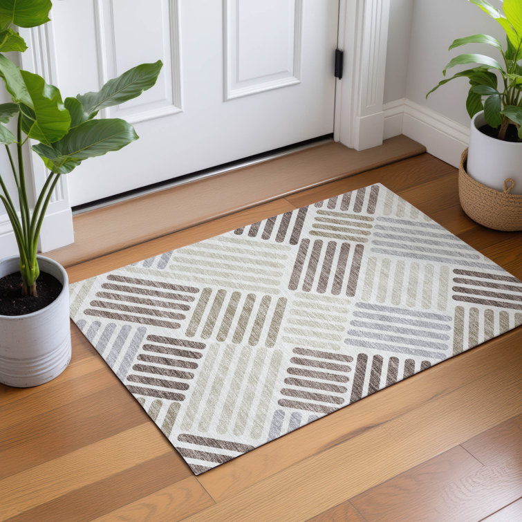 Machine Washable Indoor/Outdoor Adalaide ACN2339 Geometric Rug
