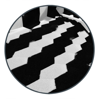 Tapis à motif géométrique doux et moelleux à motif géométrique moderne et contemporain Teterboro