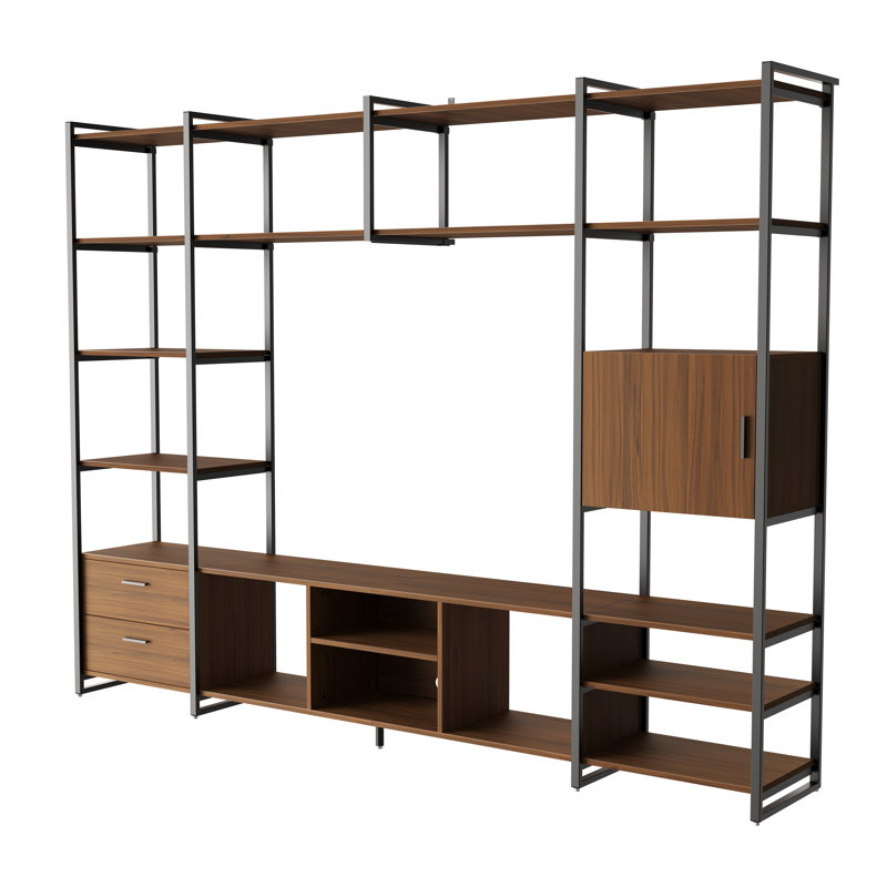Chewton Entertainment Center for TVs up to 65", Walnut/Gray