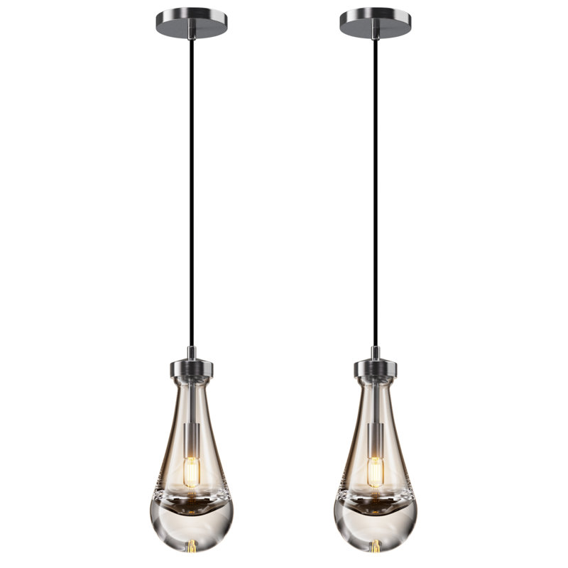 Pleasant Plains 2 - Light Luxury Raindrop Pendant, Nickel
