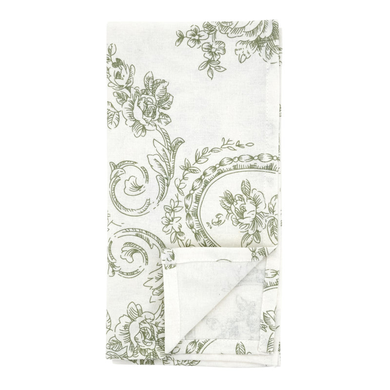 Serviette en lin 20 po Vickrey, Olive
