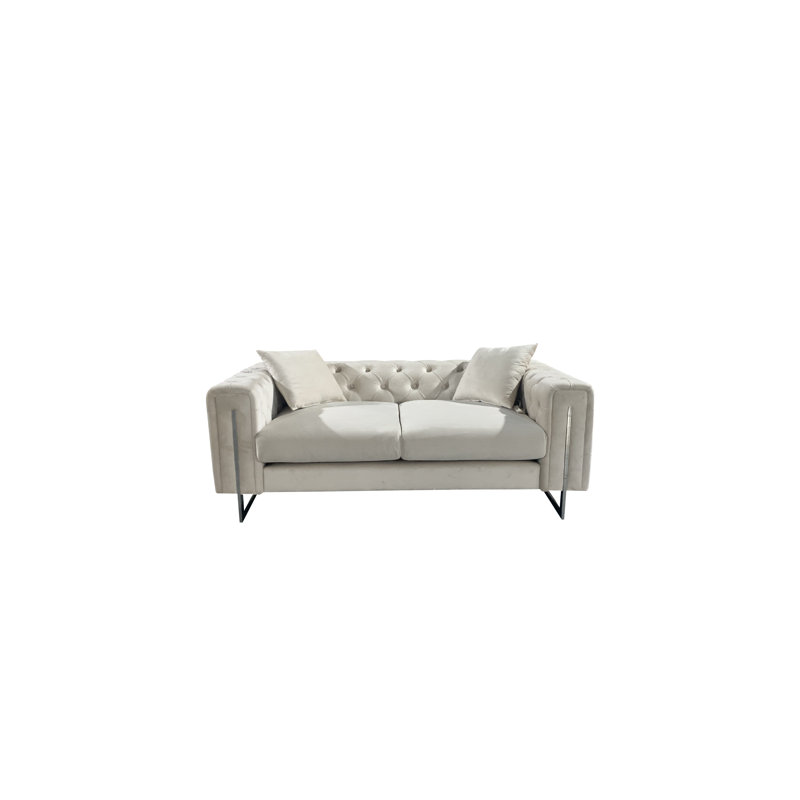 Revêtement 61,5 po Jeycob, Velours beige