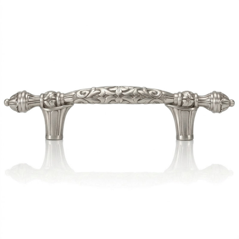 3” C TO C BELLEVIEW PULL BURNISH SILVER FINISH, Satin Nickel