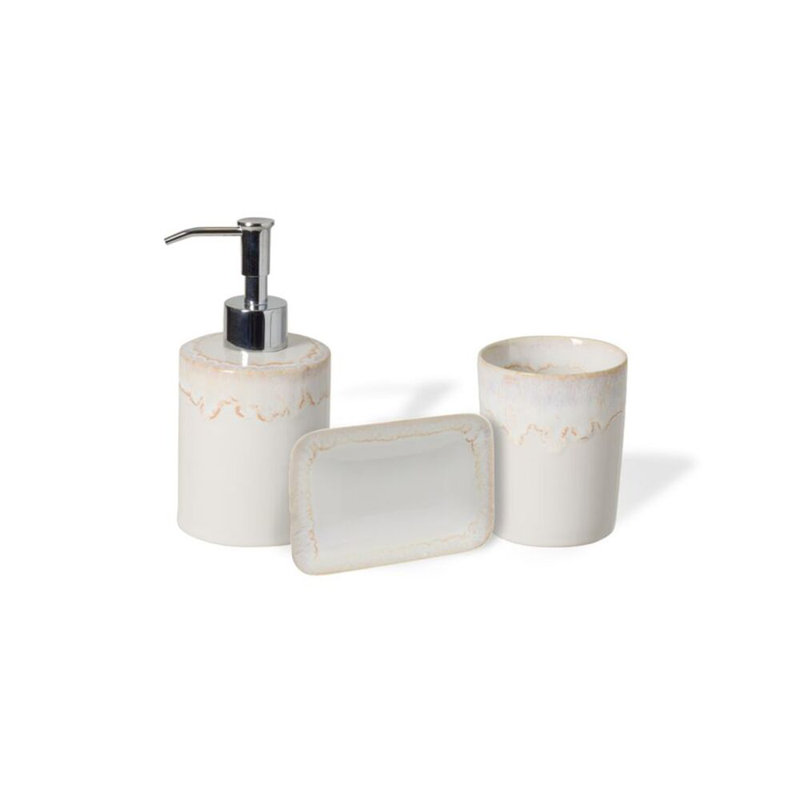 Taormina Bathroom Accessory Set, White