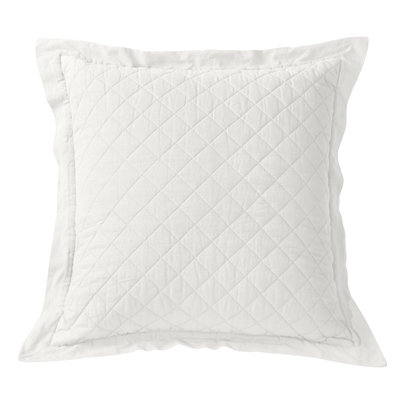 Diamond Linen Cotton Quilted Classic Chic Modern Rustic Pillow Sham