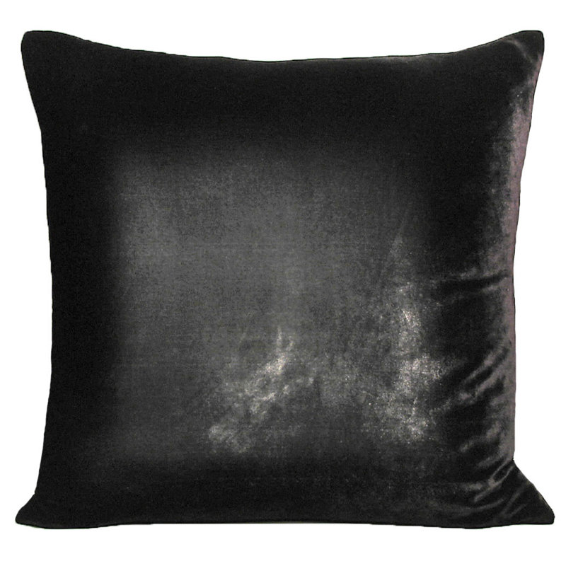 Color Block Square Pillow Cover & Insert, Gunmetal, Square 20"