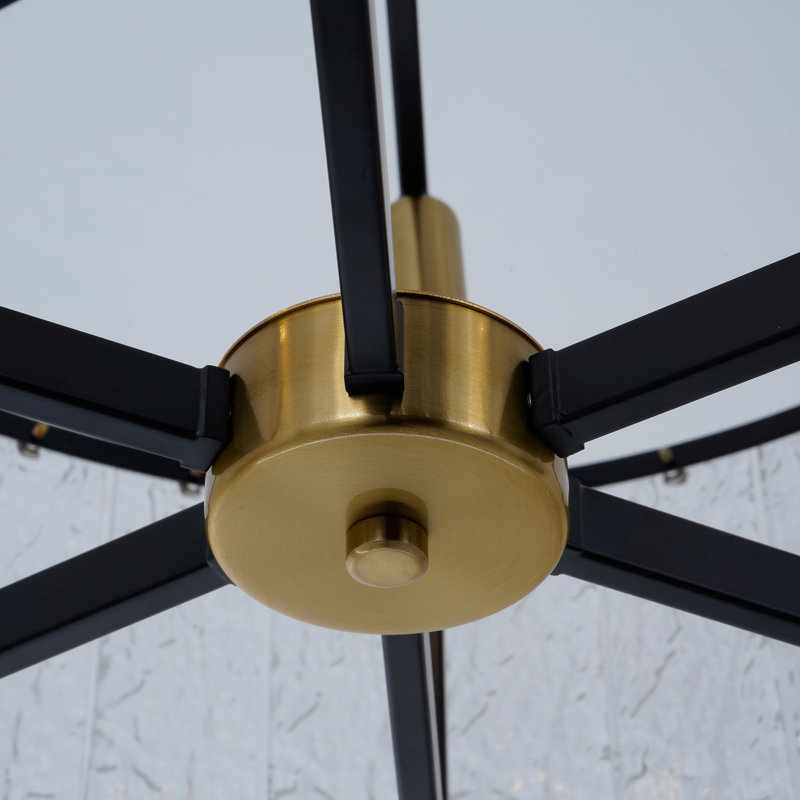 6-light Dimmable Drum Crystal Chandelier