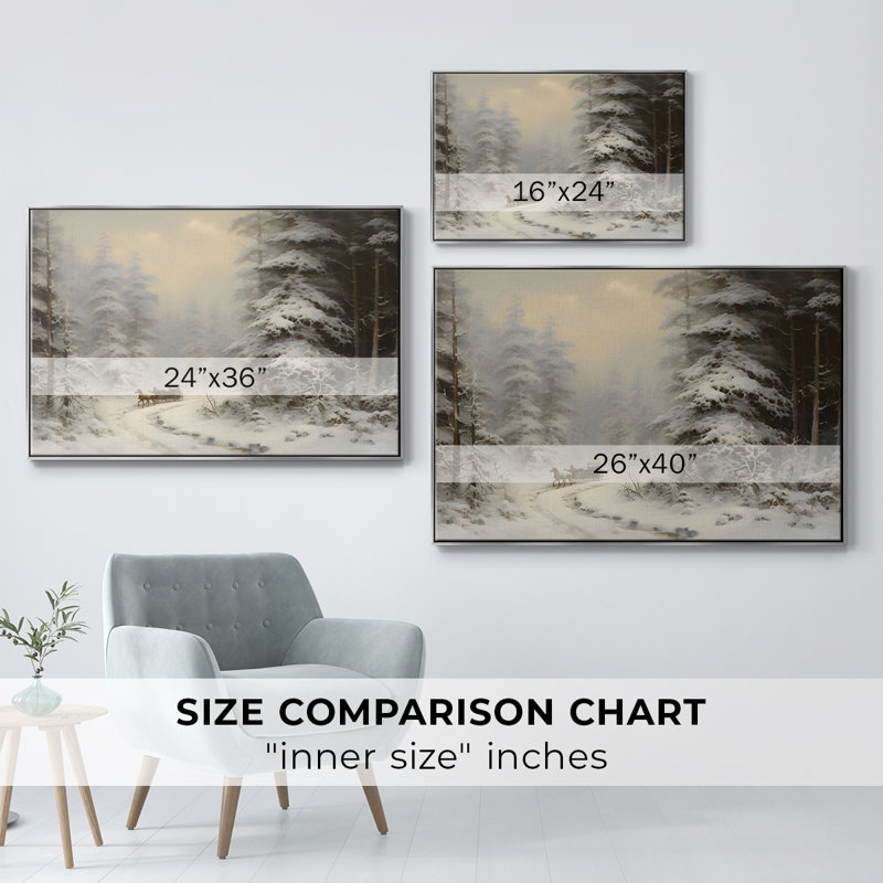 Vintage Landscape -DCCCXIX Framed Gallery Wrapped Canvas, H 17 po x l 25 po