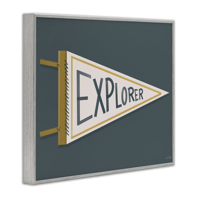 Giclée encadrée Explorer, rétro signée House Fenway, 24 x 30, Farmhouse Grey Giclee Framed