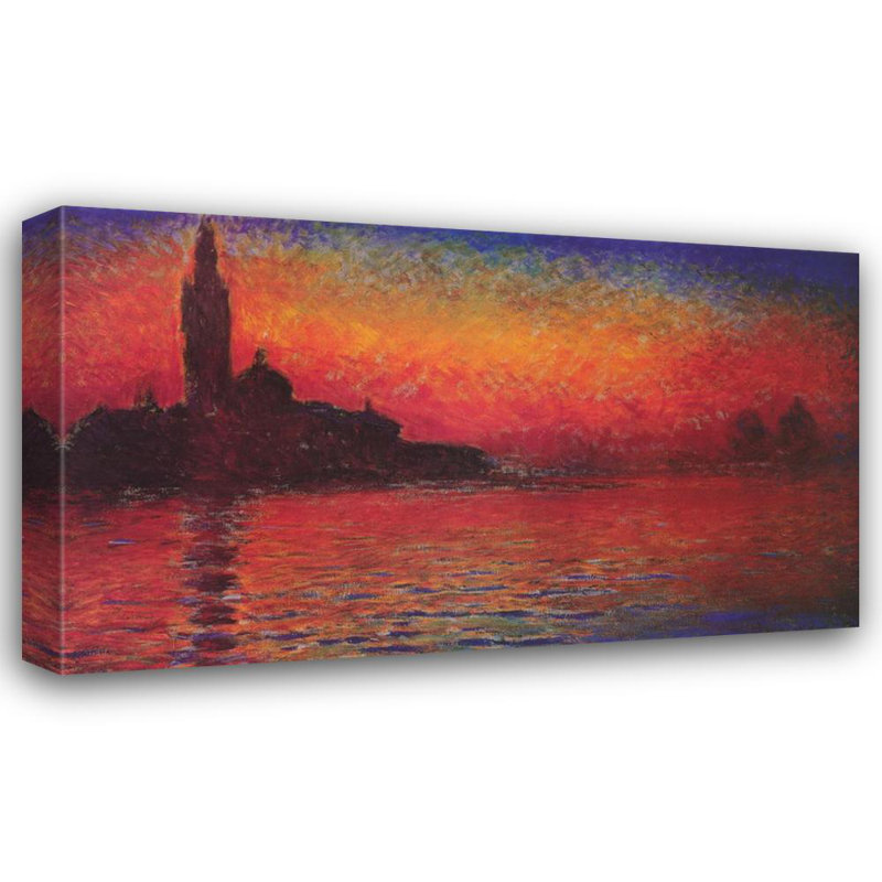 San Giorgio Majeur au crépuscule (ou crépuscule à Venise), H 14 po x l 24 po