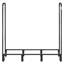 Support extérieur pour bois de chauffage, 4 pi de long, 1/4 de cordon de rangement, 400 lb maximum, thermolaqué pour support durable avec couvercle imperméable, support à bûches en métal, circulation d'air surélevée de 140 mm