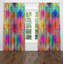 Panneaux de rideaux semi-transparents à motif floral-1207928348
