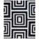 Santa Fe Silver/Black Area Rug
