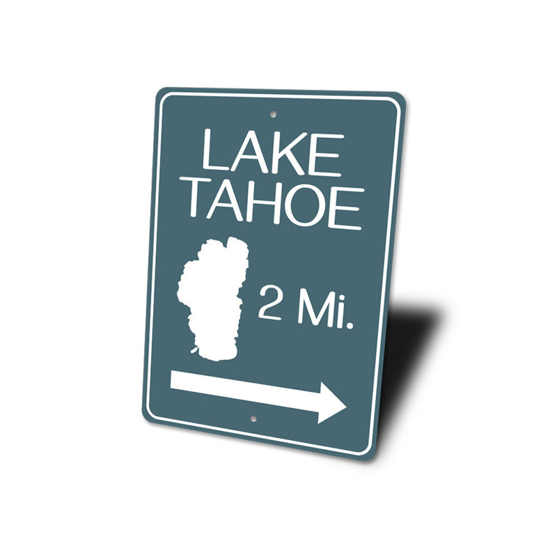 Plaque en aluminium Lake Tahoe, H 14 po x l 10 po x P 0,04 po