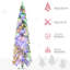 Arbre de Noël artificiel de 6 pi avec branches floquées et DEL colorée 407