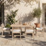 Ensemble de salle à manger en bois d'acacia massif avec bancs et chaises