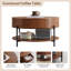 Table basse ronde 30,47 po avec tiroirs-431786065