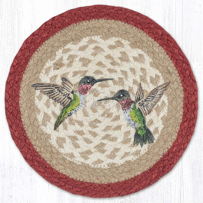  Dessous-de-plat en jute vibrant Vibrant Hummingbird