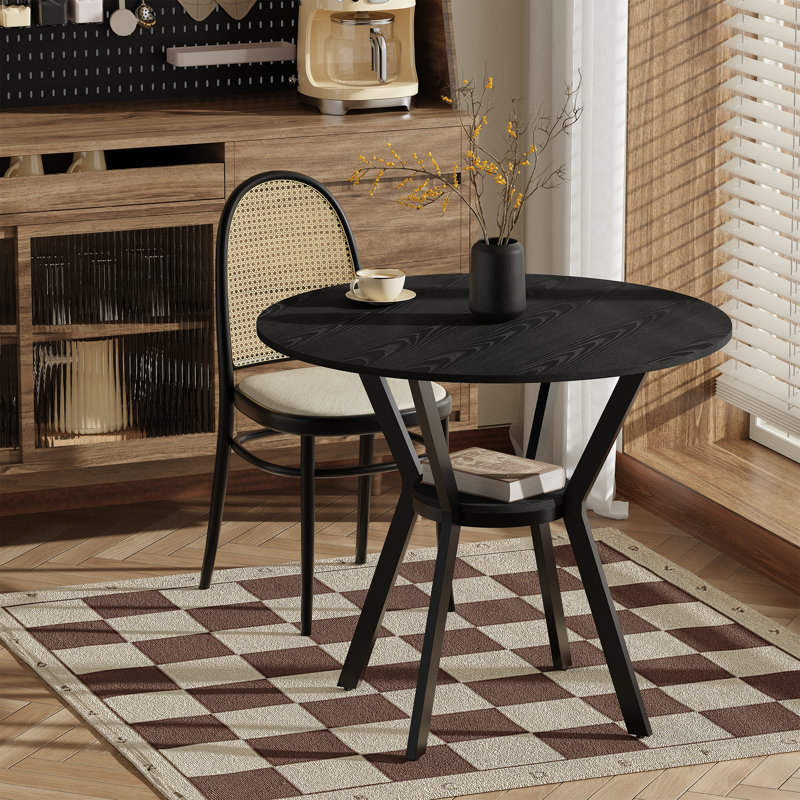 Table basse 31,49 pouces avec table de rangement et 2 ou 3 tablettes, Noir, H 29,92 po x l 31,49 po x P 31,49 po