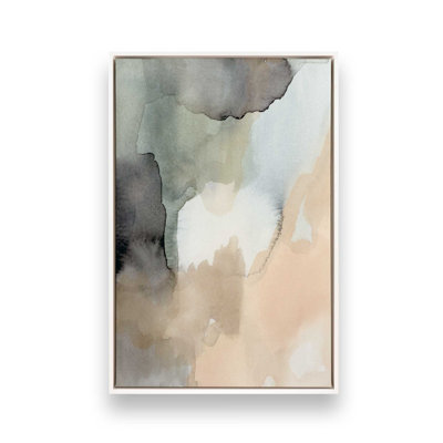 Organic Tones in Watercolor I Canvas Print in a Frame