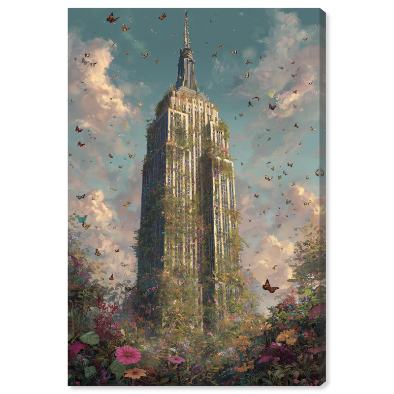 «Empire State Building», reproduction d'art sur toile par Art Remedy, H 36 po x l 24 po, Toile tendue avec châssis