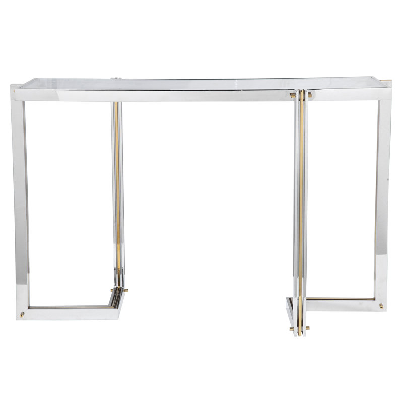 Kehlani 50.75'' Glass Top Console Table