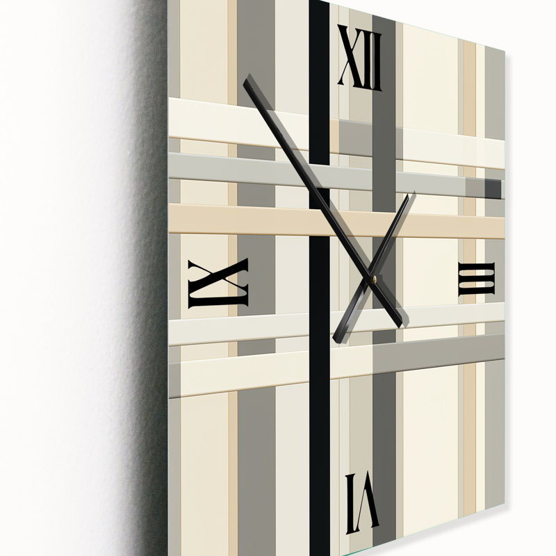 Horloge murale moderne à lignes équilibrées, Petit