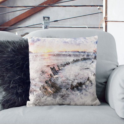 Shipwreck on Rossbeigh Beach Cushion with Filling