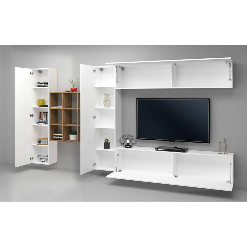 Mikenlee Rectangle Accent Cabinet, Glossy White