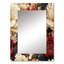 Areej riche coquelicots fleurs opulentes - rouge, miroir mural décoratif, art en métal imprimé-1631713400