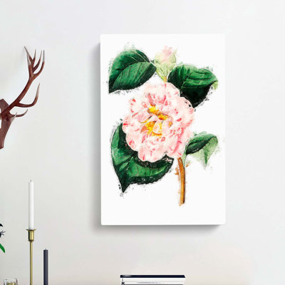 Pink Camellia Flowers - Wrapped Canvas Painting