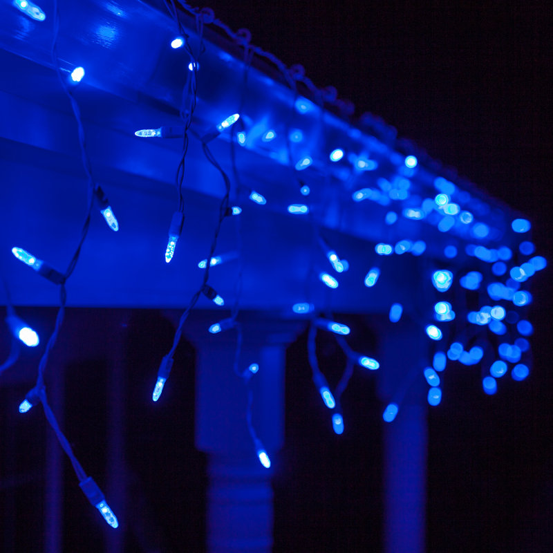 LED Icicle Lights, Blue