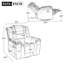 Fauteuil inclinable manuel et pivotant à 360 ° de cinéma maison avec accoudoirs larges