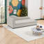 Canapé surdimensionné pour chiens de taille moyenne / grande - dossier moderne à vagues irrégulières, accoudoir simple, tissu en lin respirant de qualité supérieure, coussin moelleux et pieds en plastique bas-1219457367