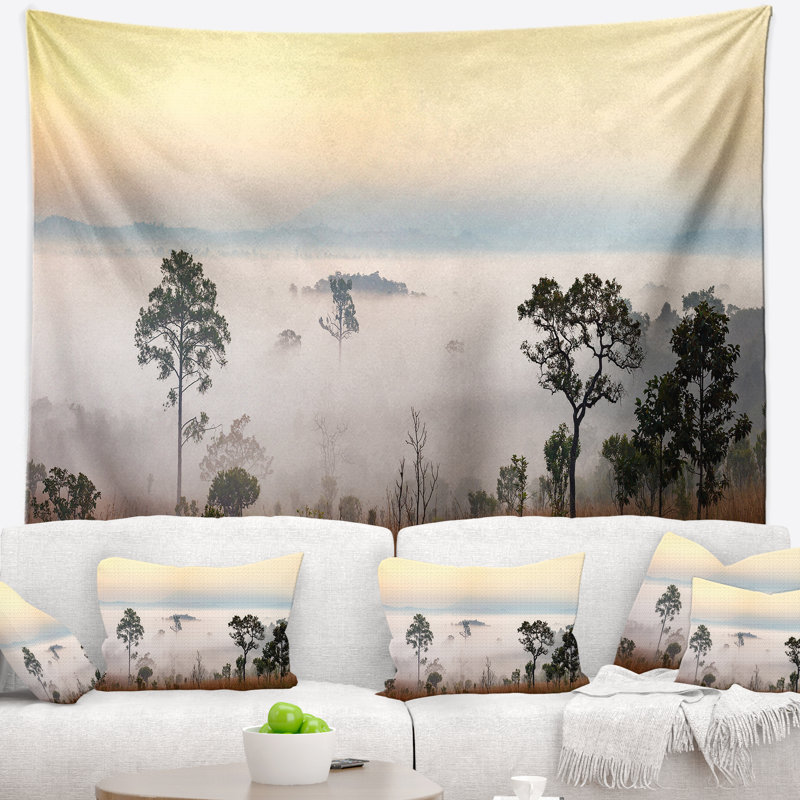 Tapisserie panorama landscape misty, H 50 po x l 60 po