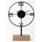 Oris Roman Numeral Metal Quartz Movement / Crystal Tabletop Clock in Black