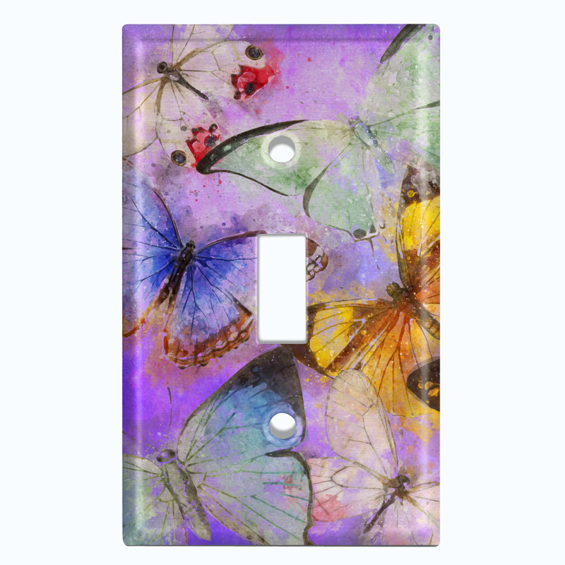 Patterned 1 - Gang Toggle Light Switch Standard Wall Plate