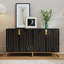 Armoire de rangement moderne à 2 portes, buffet avec base en métal, armoire à motif géométrique-220141706-220141710-220141709
